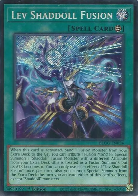 Lev Shaddoll Fusion BLGG-EN024 Yu-Gi-Oh card from Battles of Legend: Glorious Gallery