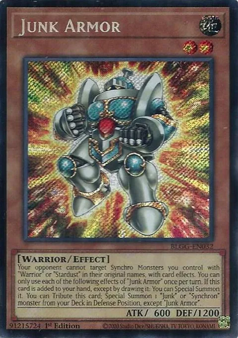 Junk Armor BLGG-EN032 Yu-Gi-Oh card from Battles of Legend: Glorious Gallery