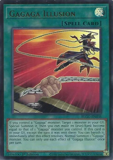 Gagaga Illusion BLGG-EN036 Yu-Gi-Oh card from Battles of Legend: Glorious Gallery