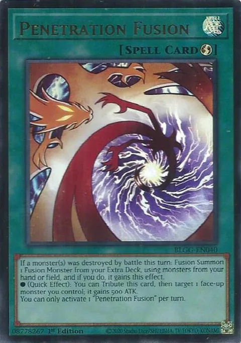Penetration Fusion BLGG-EN040 Yu-Gi-Oh card from Battles of Legend: Glorious Gallery