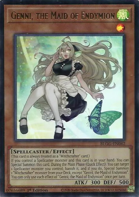 Genni, the Maid of Endymion BLGG-EN042 Yu-Gi-Oh card from Battles of Legend: Glorious Gallery