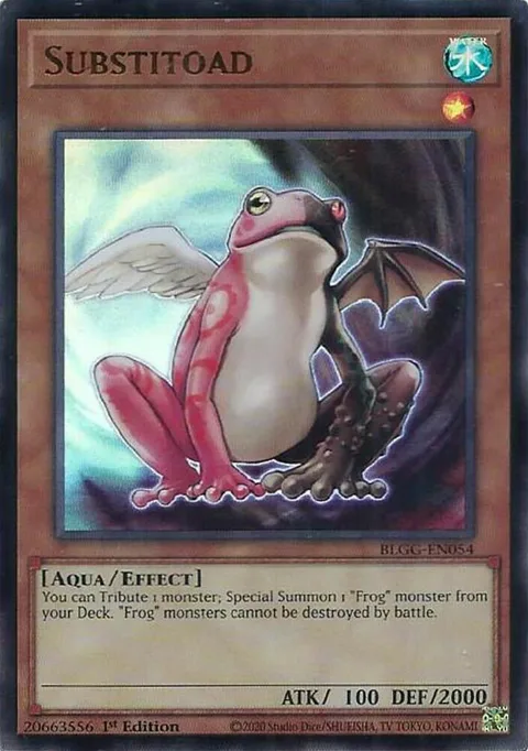 Substitoad BLGG-EN054 Yu-Gi-Oh card from Battles of Legend: Glorious Gallery