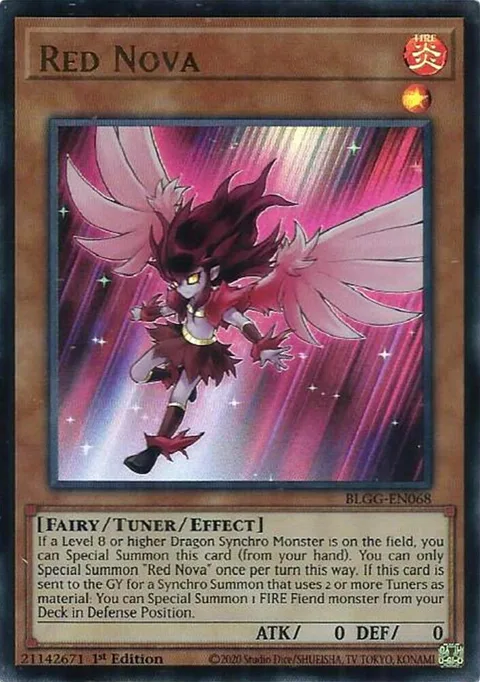 Red Nova BLGG-EN068 Yu-Gi-Oh card from Battles of Legend: Glorious Gallery