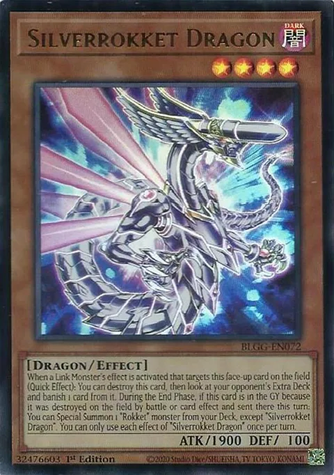 Silverrokket Dragon BLGG-EN072 Yu-Gi-Oh card from Battles of Legend: Glorious Gallery