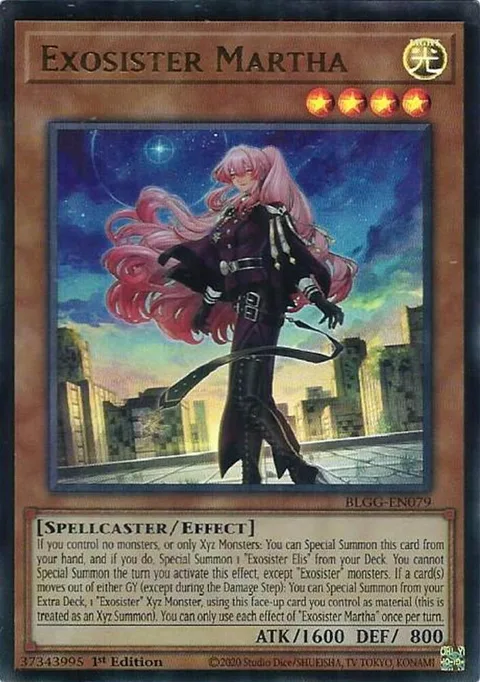 Exosister Martha BLGG-EN079 Yu-Gi-Oh card from Battles of Legend: Glorious Gallery
