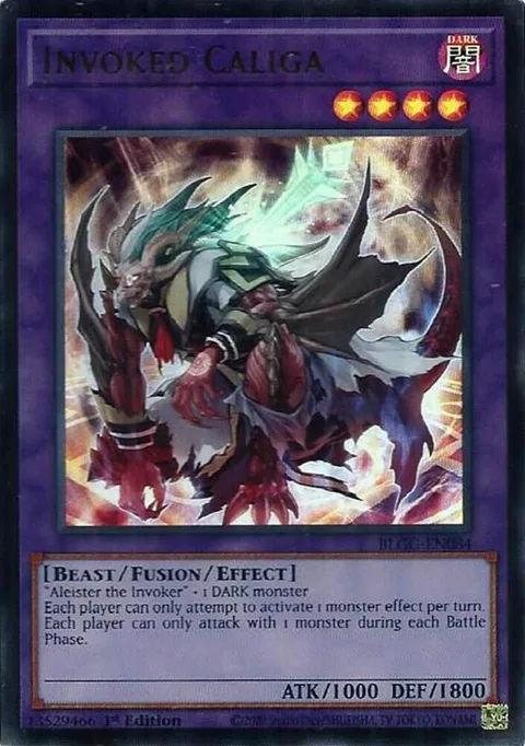 Invoked Caliga BLGG-EN084 Yu-Gi-Oh card from Battles of Legend: Glorious Gallery