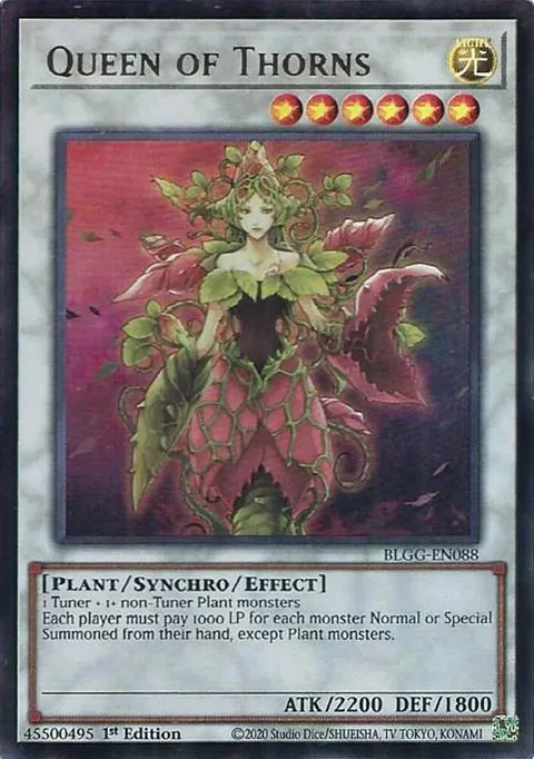 Queen of Thorns BLGG-EN088 Yu-Gi-Oh card from Battles of Legend: Glorious Gallery