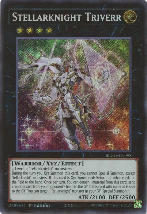 Stellarknight Triverr BLGG-EN098 Yu-Gi-Oh card from Battles of Legend: Glorious Gallery