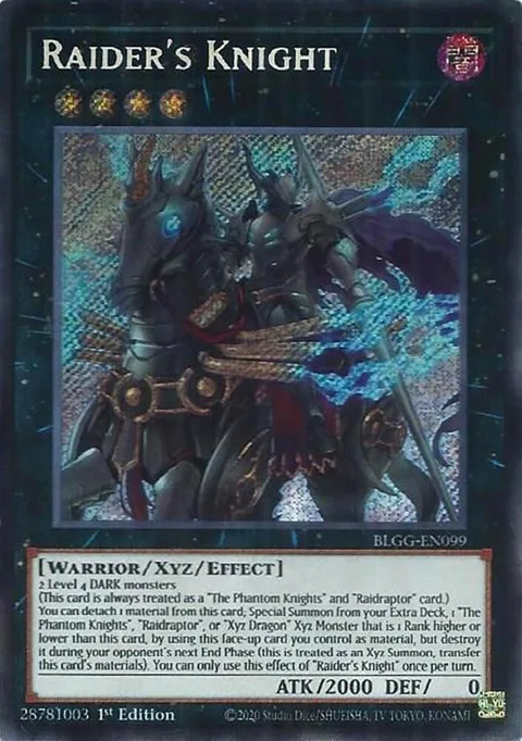 Raider's Knight BLGG-EN099 Yu-Gi-Oh card from Battles of Legend: Glorious Gallery