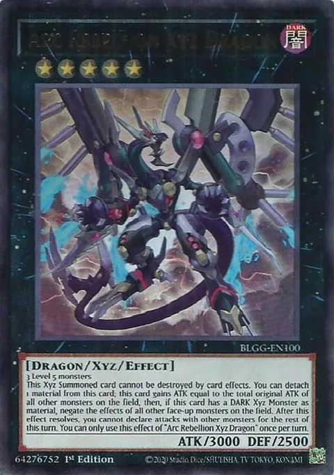 Arc Rebellion Xyz Dragon BLGG-EN100 Yu-Gi-Oh card from Battles of Legend: Glorious Gallery