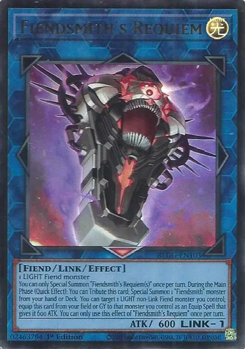 Fiendsmith's Requiem BLGG-EN103 Yu-Gi-Oh card from Battles of Legend: Glorious Gallery