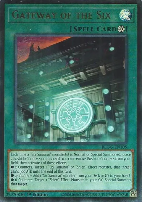 Gateway of the Six BLGG-EN105 Yu-Gi-Oh card from Battles of Legend: Glorious Gallery