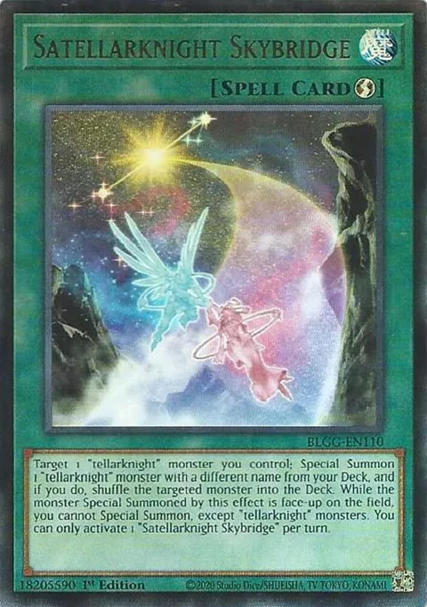 Satellarknight Skybridge BLGG-EN110 Yu-Gi-Oh card from Battles of Legend: Glorious Gallery