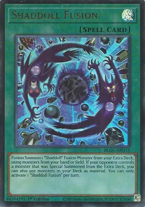Shaddoll Fusion BLGG-EN111 Yu-Gi-Oh card from Battles of Legend: Glorious Gallery