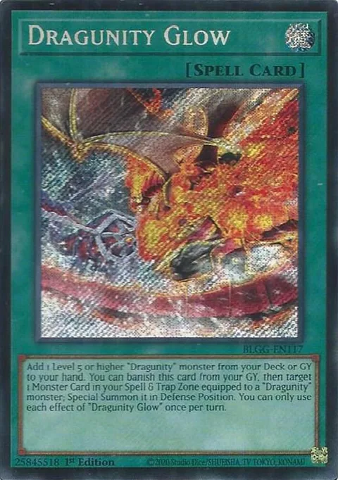 Dragunity Glow BLGG-EN117 Yu-Gi-Oh card from Battles of Legend: Glorious Gallery