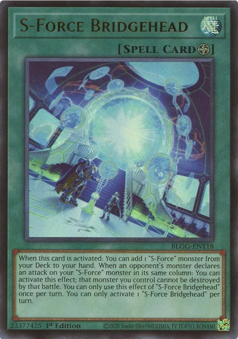 S-Force Bridgehead BLGG-EN118 Yu-Gi-Oh card from Battles of Legend: Glorious Gallery