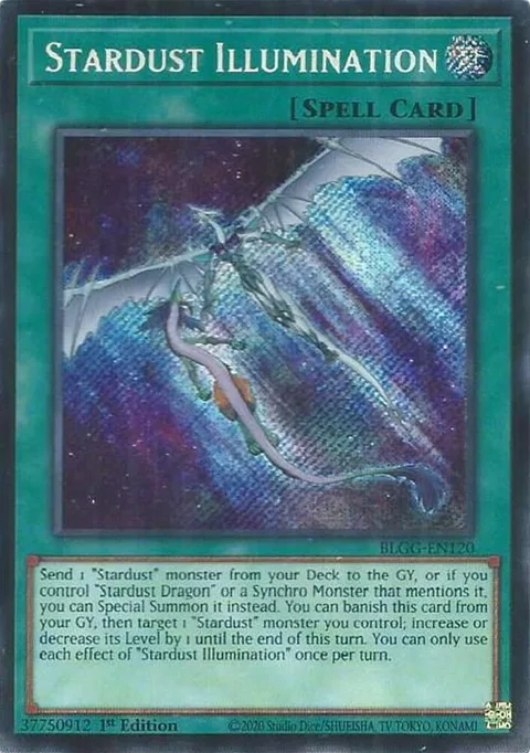 Stardust Illumination BLGG-EN120 Yu-Gi-Oh card from Battles of Legend: Glorious Gallery