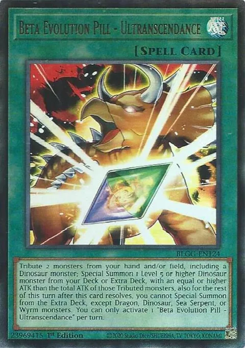 Beta Evolution Pill - Ultranscendance BLGG-EN124 Yu-Gi-Oh card from Battles of Legend: Glorious Gallery