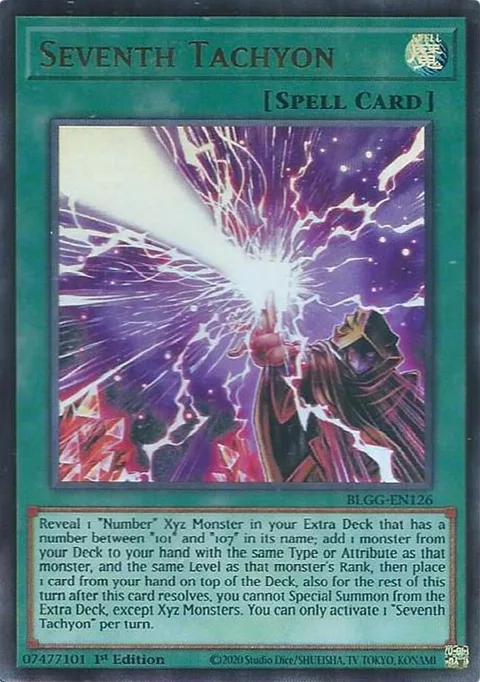Seventh Tachyon BLGG-EN126 Yu-Gi-Oh card from Battles of Legend: Glorious Gallery