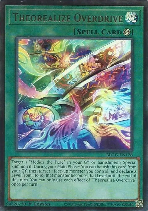 Theorealize Overdrive BLGG-EN128 Yu-Gi-Oh card from Battles of Legend: Glorious Gallery