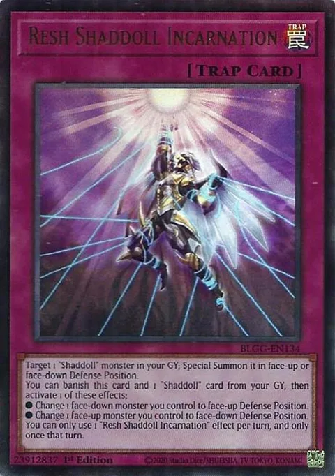 Resh Shaddoll Incarnation BLGG-EN134 Yu-Gi-Oh card from Battles of Legend: Glorious Gallery