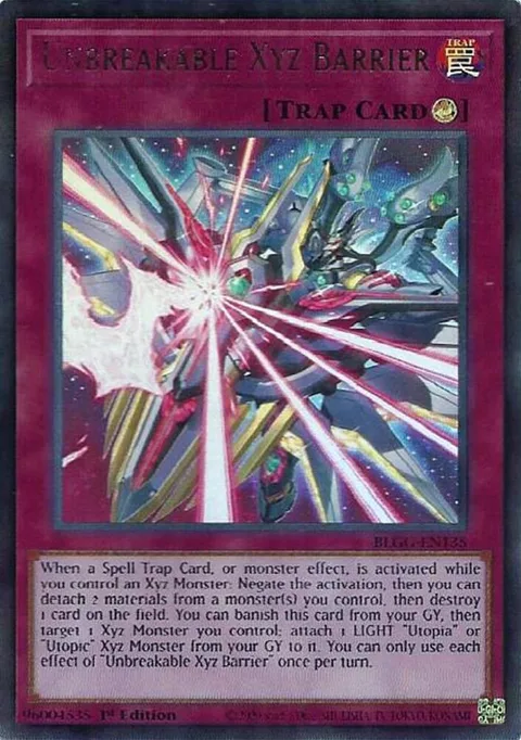 Unbreakable Xyz Barrier BLGG-EN135 Yu-Gi-Oh card from Battles of Legend: Glorious Gallery