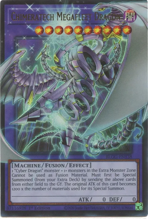 Chimeratech Megafleet Dragon BLGG-EN138 Yu-Gi-Oh card from Battles of Legend: Glorious Gallery