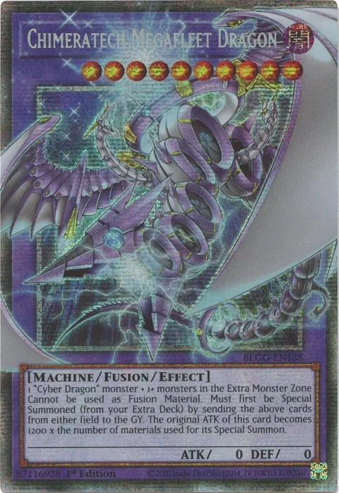 Chimeratech Megafleet Dragon Starlight Rare BLGG-EN138 Yu-Gi-Oh card from Battles of Legend: Glorious Gallery