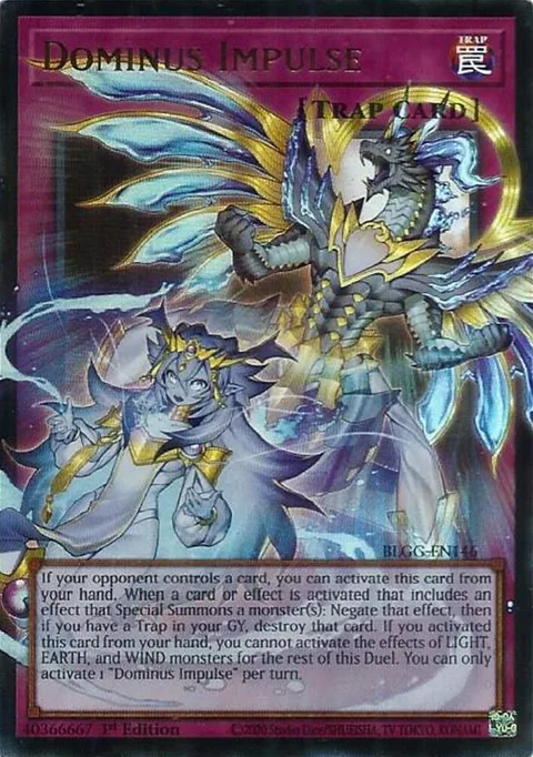 Dominus Impulse BLGG-EN146 Yu-Gi-Oh card from Battles of Legend: Glorious Gallery