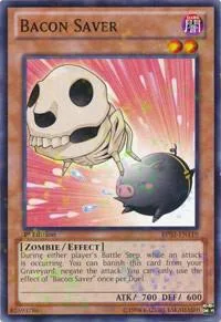 Bacon Saver Mosaic Rare BP02-EN119 1st Edition Yu-Gi-Oh card from Battle Pack 2: War of the Giants