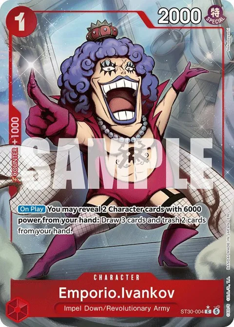 Emporio.Ivankov Full Art ST30-004 One Piece card from Starter Deck EX: Luffy & Ace