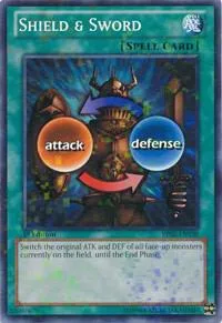 Shield & Sword Mosaic Rare BP02-EN130 Unlimited Yu-Gi-Oh card from Battle Pack 2: War of the Giants
