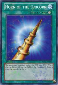 Horn of the Unicorn Mosaic Rare BP02-EN134 Unlimited Yu-Gi-Oh card from Battle Pack 2: War of the Giants