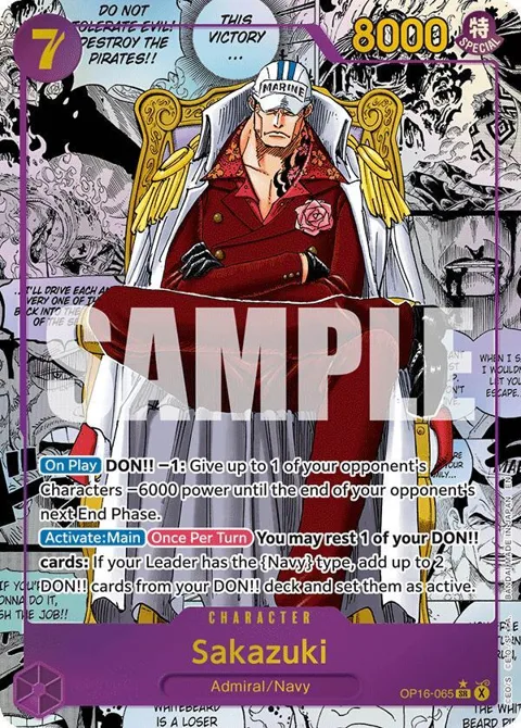 Sakazuki Manga OP16-065 One Piece card from The Time of Battle