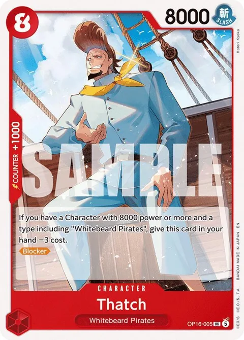 Thatch OP16-005 One Piece card from The Time of Battle