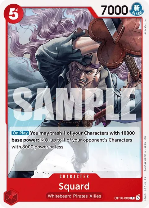 Squard OP16-008 One Piece card from The Time of Battle