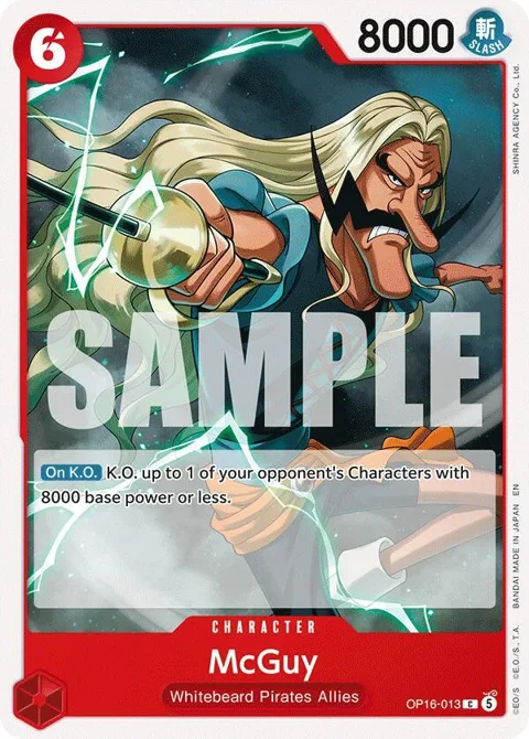 McGuy OP16-013 One Piece card from The Time of Battle