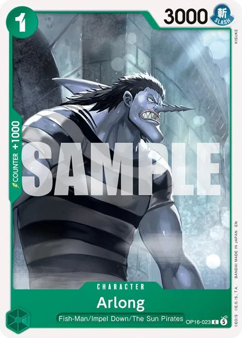 Arlong OP16-023 One Piece card from The Time of Battle
