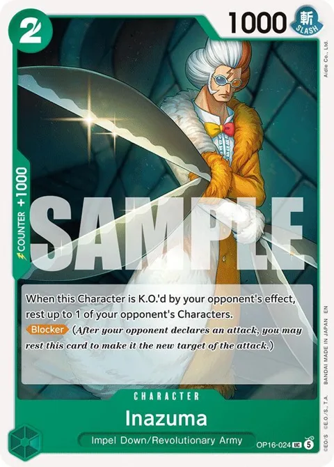 Inazuma OP16-024 One Piece card from The Time of Battle