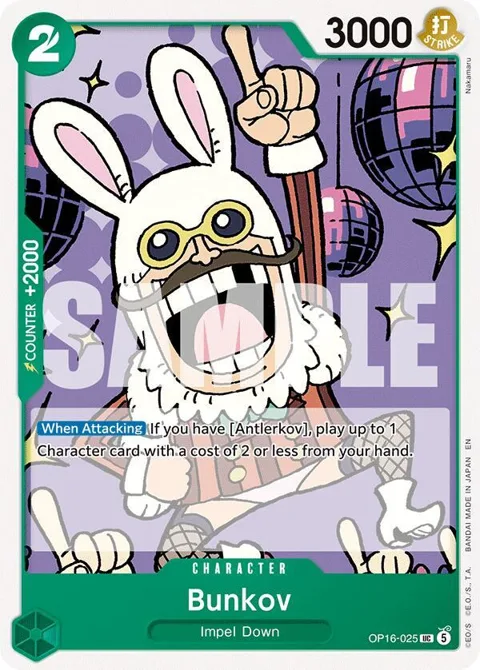 Bunkov OP16-025 One Piece card from The Time of Battle