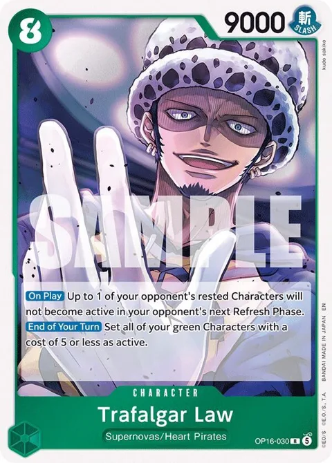 Trafalgar Law OP16-030 One Piece card from The Time of Battle