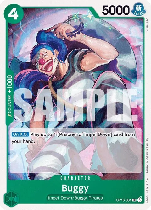 Buggy OP16-031 One Piece card from The Time of Battle