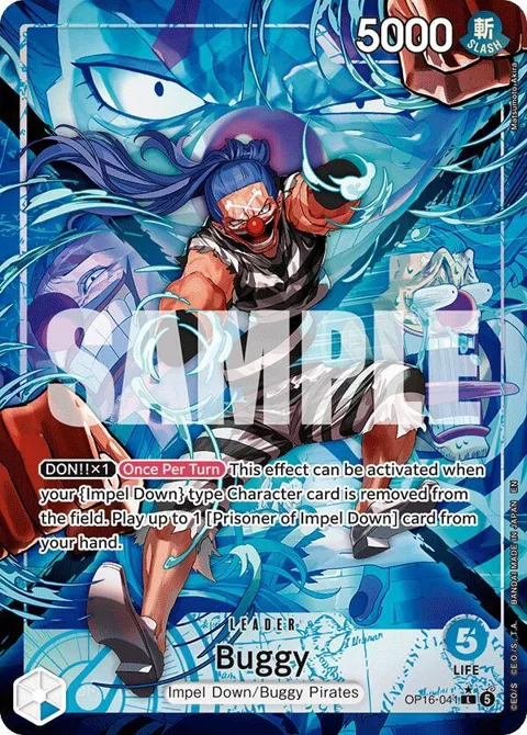 Buggy Alt Art OP16-041 One Piece card from The Time of Battle