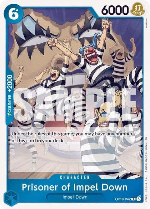 Prisoner of Impel Down OP16-042 One Piece card from The Time of Battle