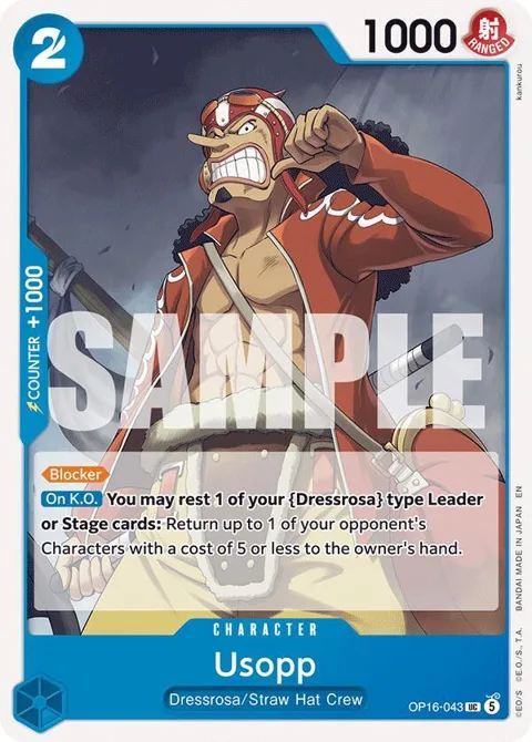 Usopp OP16-043 One Piece card from The Time of Battle