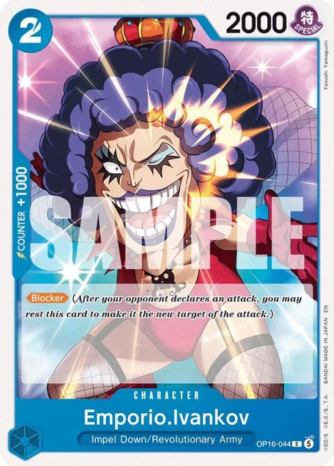 Emporio.Ivankov OP16-044 One Piece card from The Time of Battle