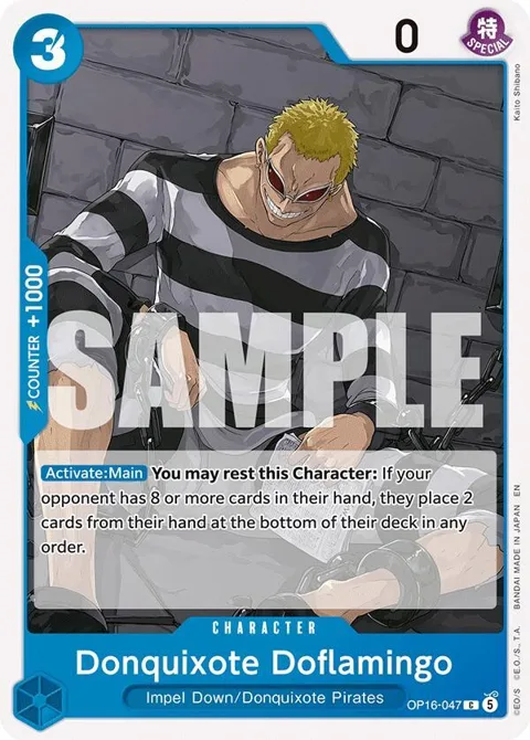 Donquixote Doflamingo OP16-047 One Piece card from The Time of Battle