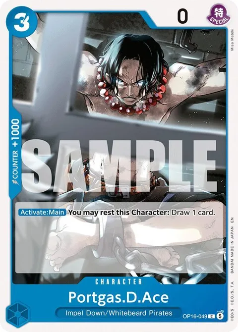 Portgas.D.Ace OP16-049 One Piece card from The Time of Battle