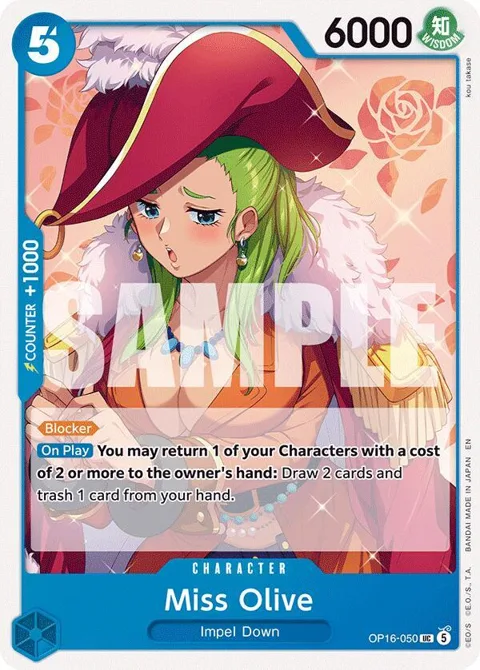 Miss Olive OP16-050 One Piece card from The Time of Battle