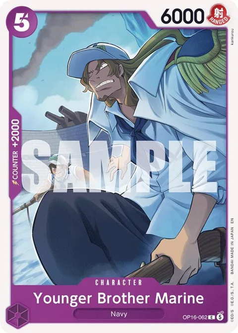 Younger Brother Marine OP16-062 One Piece card from The Time of Battle